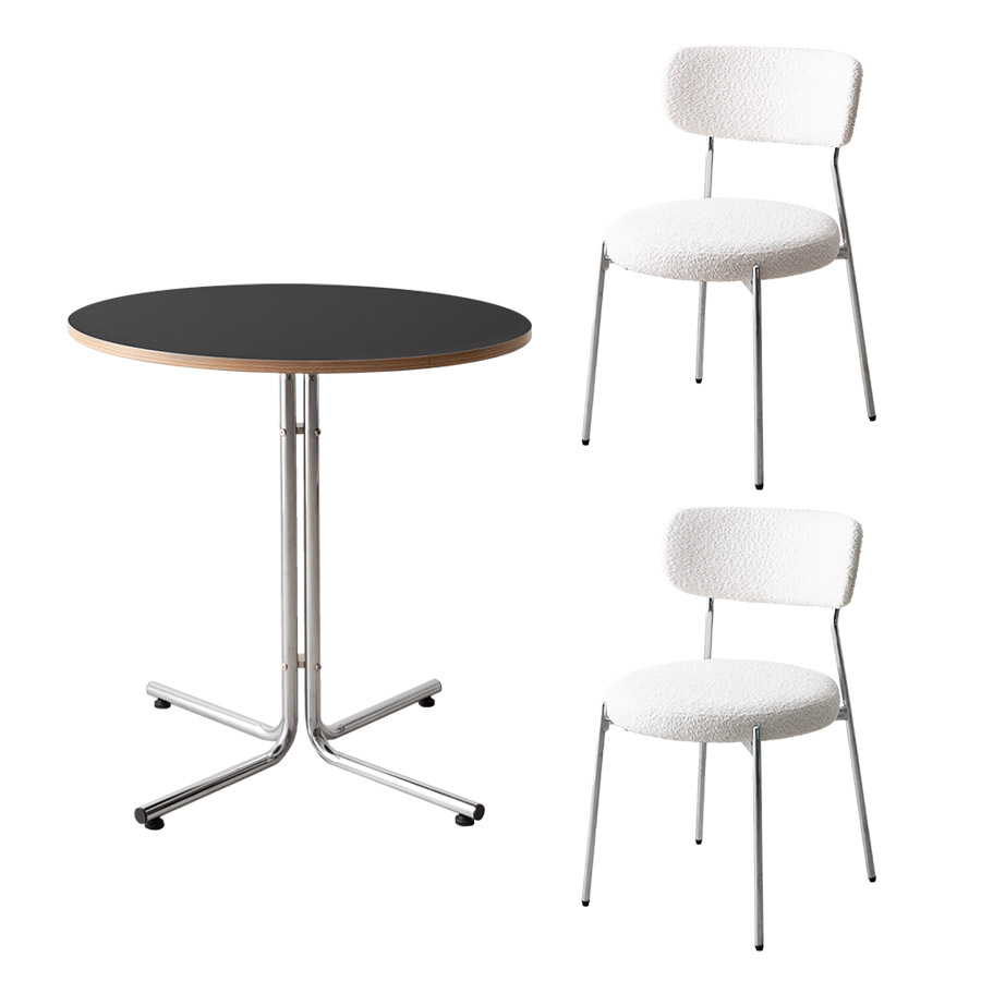 ダイニングテーブルセット ダイニングセット 3点セット 丸テーブル