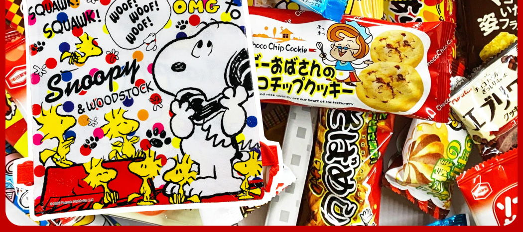 おやつカンパニー スヌーピーギフト袋付 ☆ 駄菓子詰め合わせ 45点