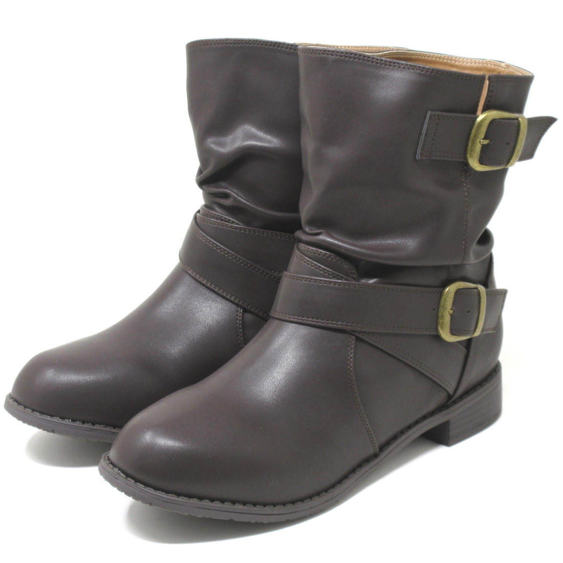 エンジニアブーツ レディース ワイズ 4E ショートブーツ 大きいサイズ