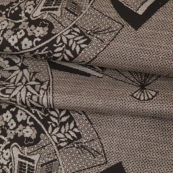 大島紬 武宮絹織物 仕立て付き 泥大島 着物 正絹 コート 羽織 反物 袷