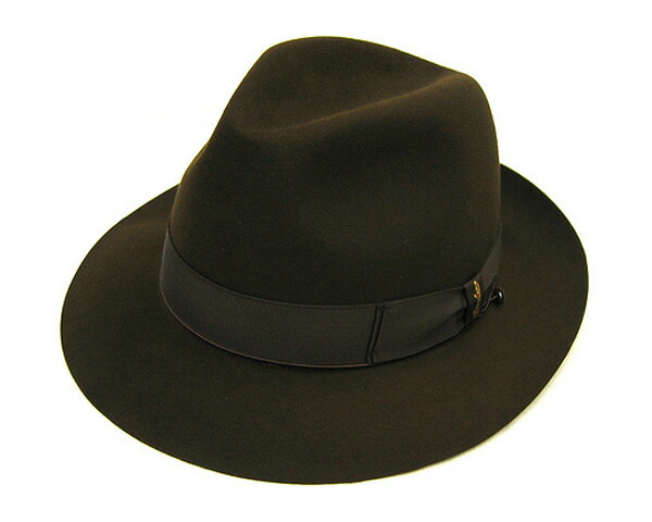 Borsalino（ボルサリーノ） ファーフェルト中折れ帽 ビーバー 400001