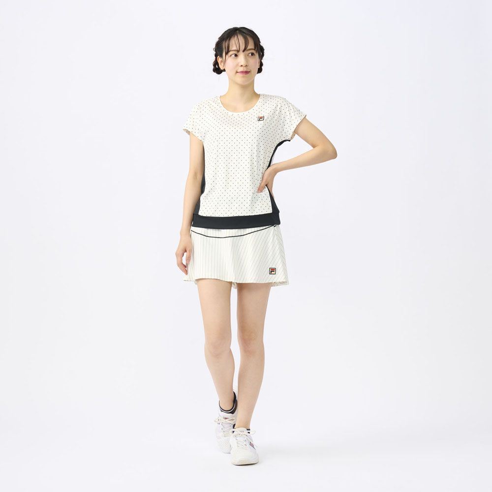 FILA（フィラ） テニスウェア レディース ゲームシャツ サイドライン