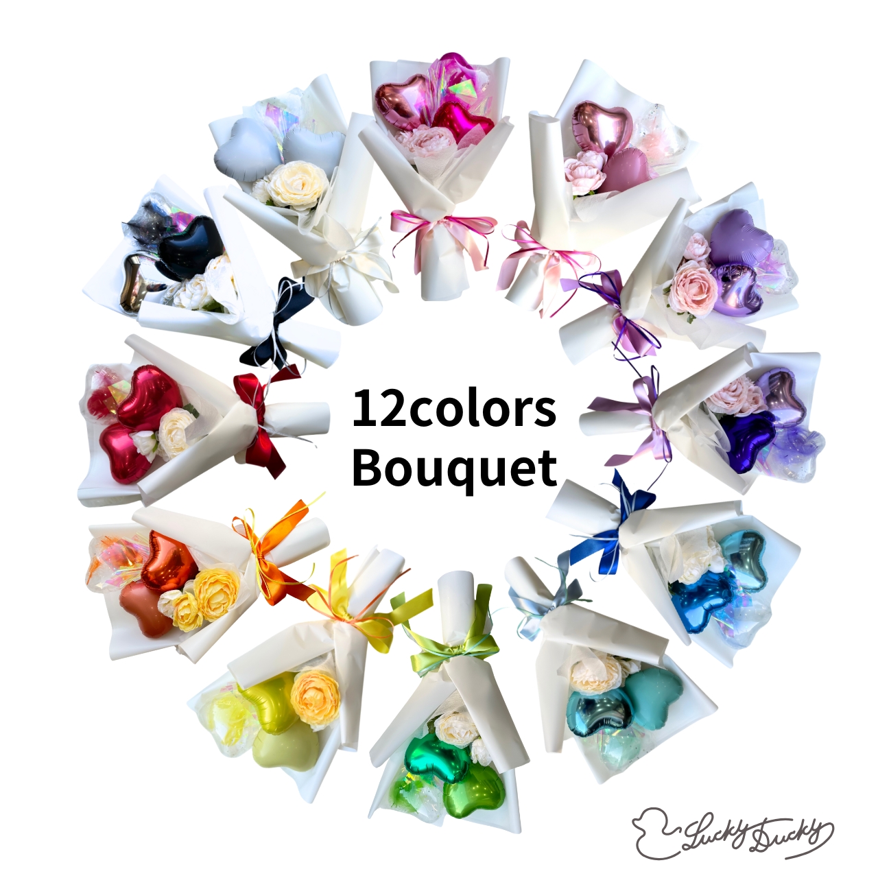 フェザーカラーブーケmini 推し活 卒業祝い 発表会 入学祝いバルーン