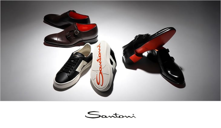 SANTONI（サントーニ） ダブルモンクストラップストレートチップ
