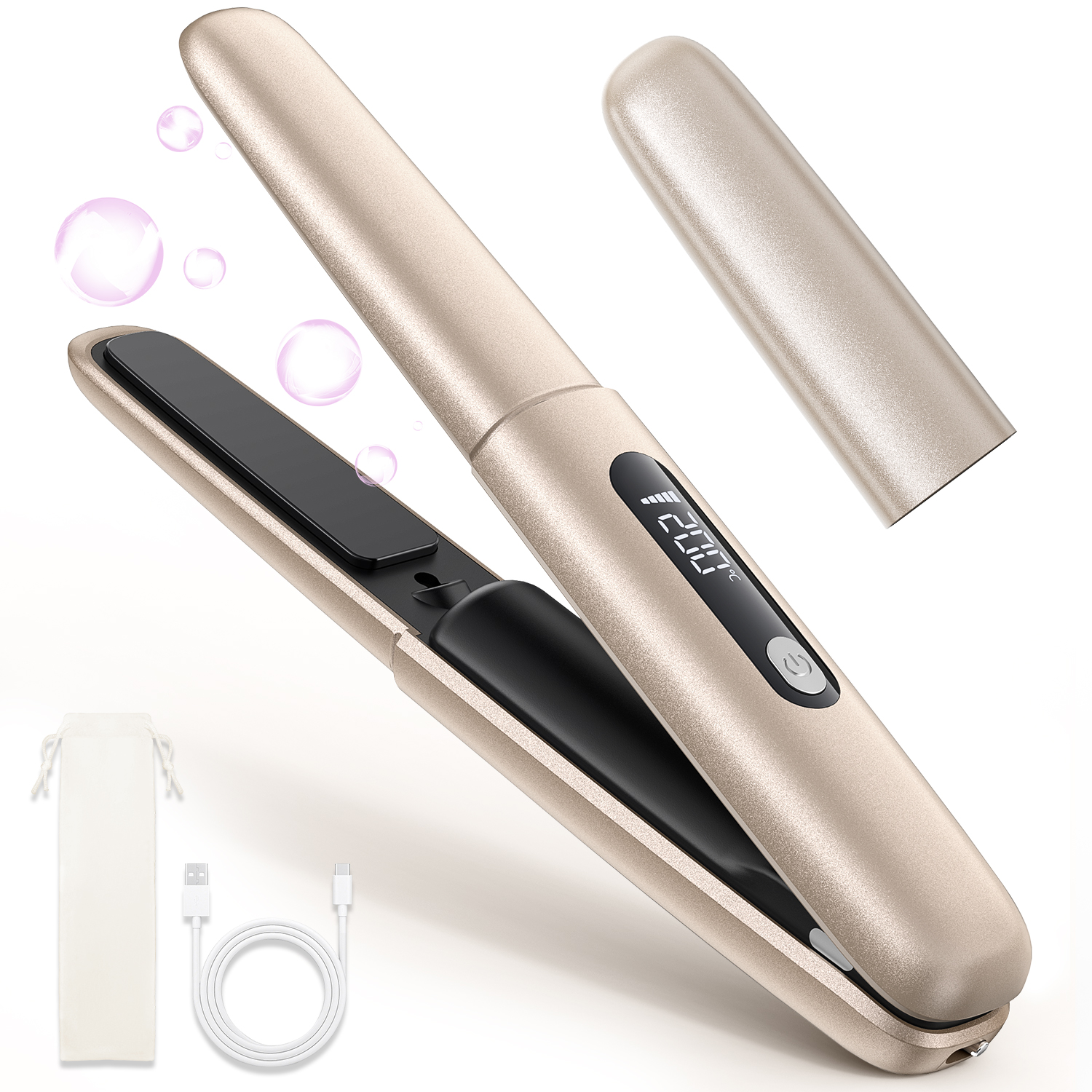 ヘアアイロン ストレートアイロン ストレート カール 充電式