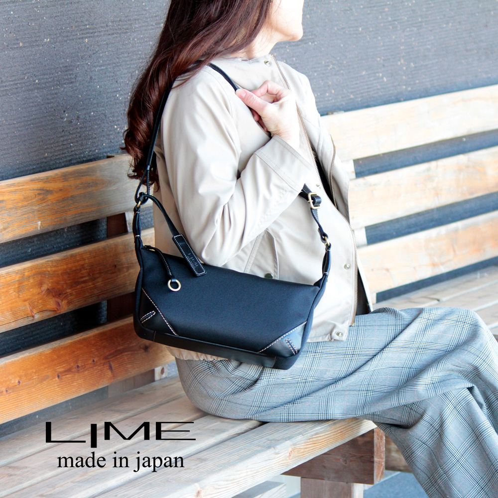 LIME made in japan ショルダーバッグ レディース 本革 ミニ 小さめ