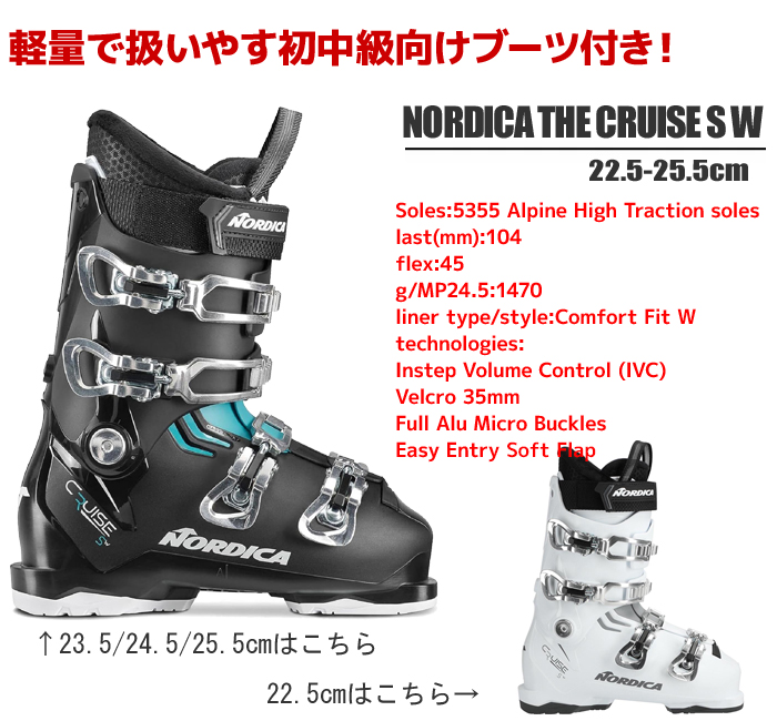 NORDICA（ノルディカ） スキー4点セット レディース 24-25 WILD BELLE