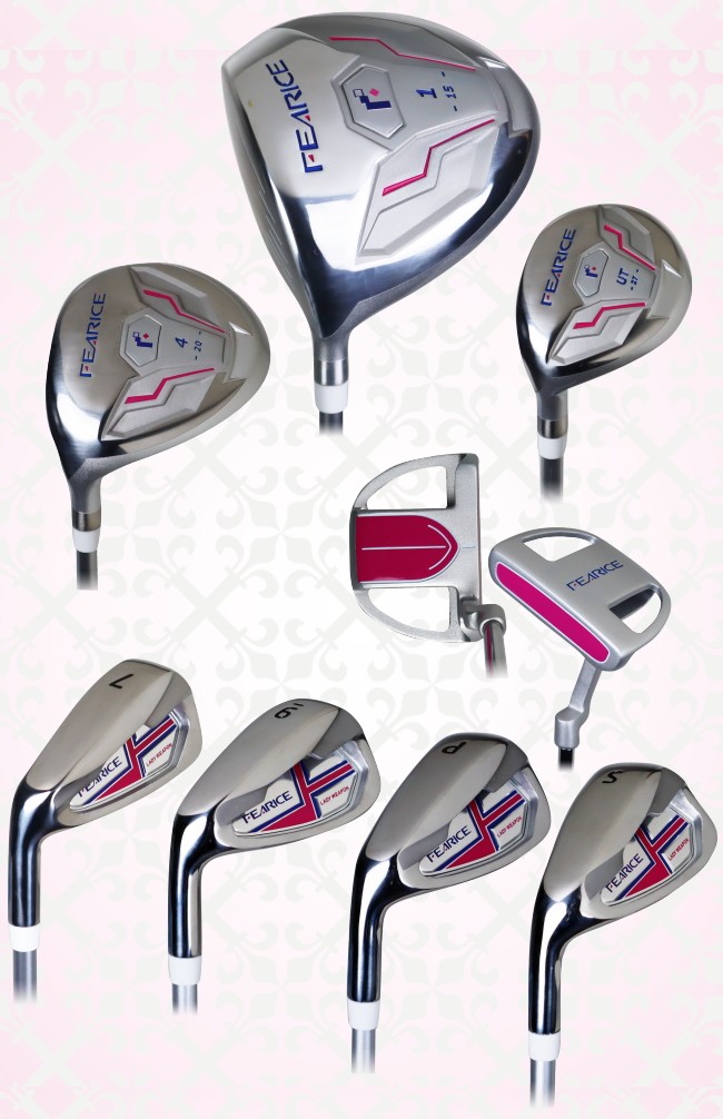 レフティ　レディースゴルフクラブ　8本　お試しセット　ゴルフセット 左利き用>FEARICE フェアリス ゴルフクラブセット レフティー LH 女性