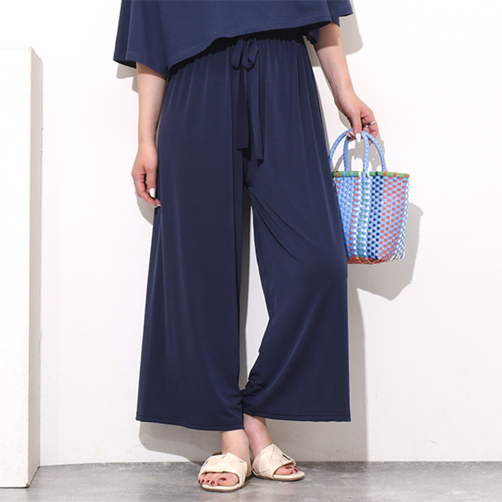 REAL STYLE ガウチョパンツ レディース ワイドパンツ ひんやり 冷感