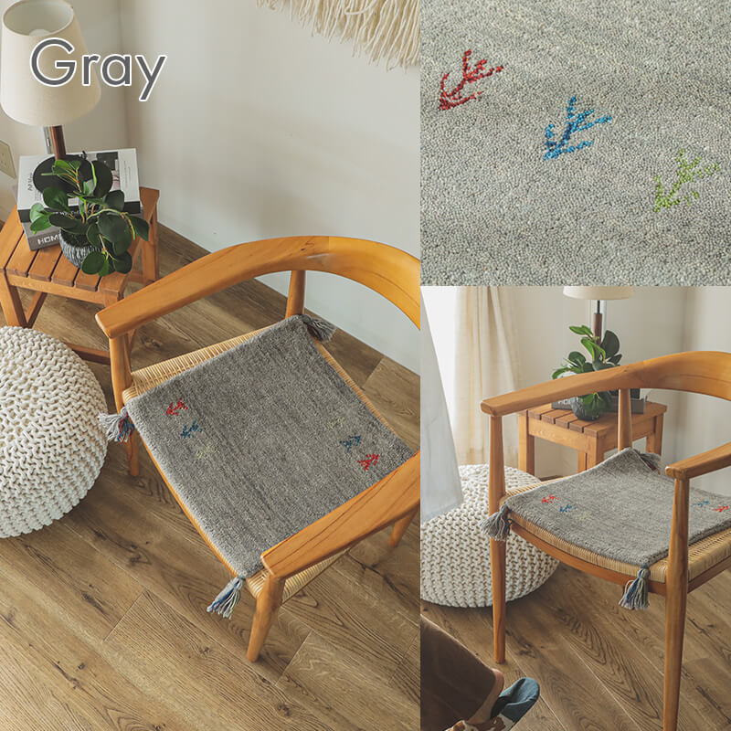 グラムスタイル ギャベ ギャッベ 座布団 チェアパッド 40cm クッション