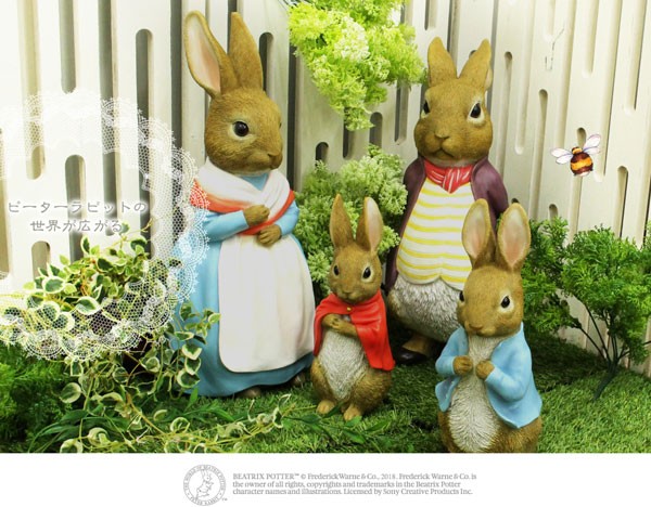 ピーターラビット ガーデンオーナメント カトンテール : ラタンハウス