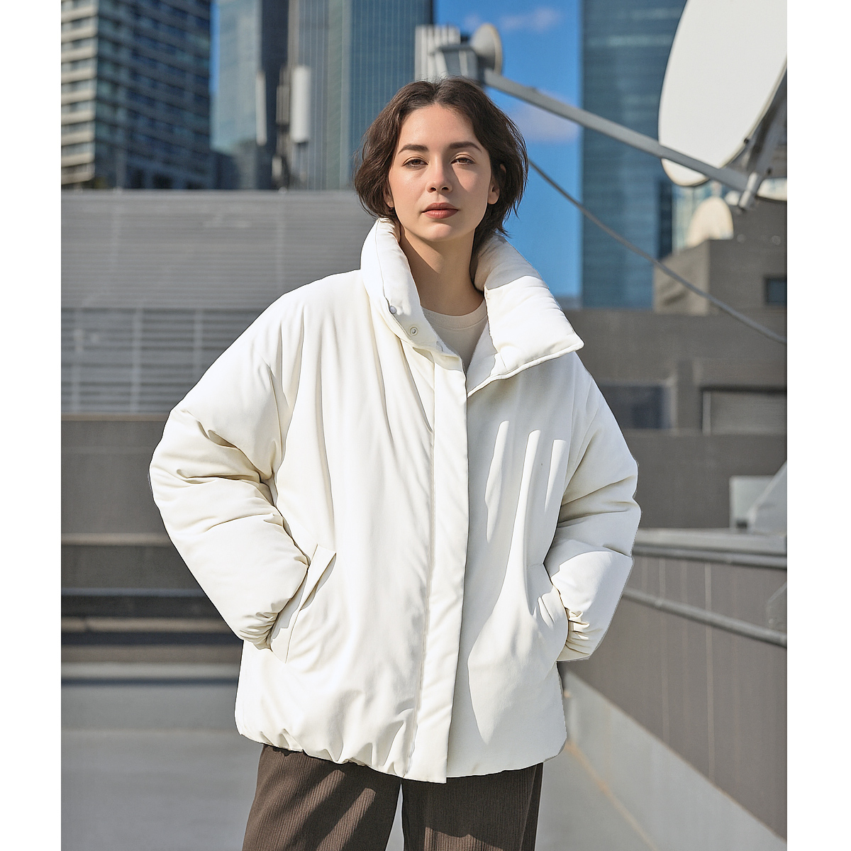 NANGA（ナンガ） Women's STAND COLLAR DOWN JACKET WOMEN スタンド