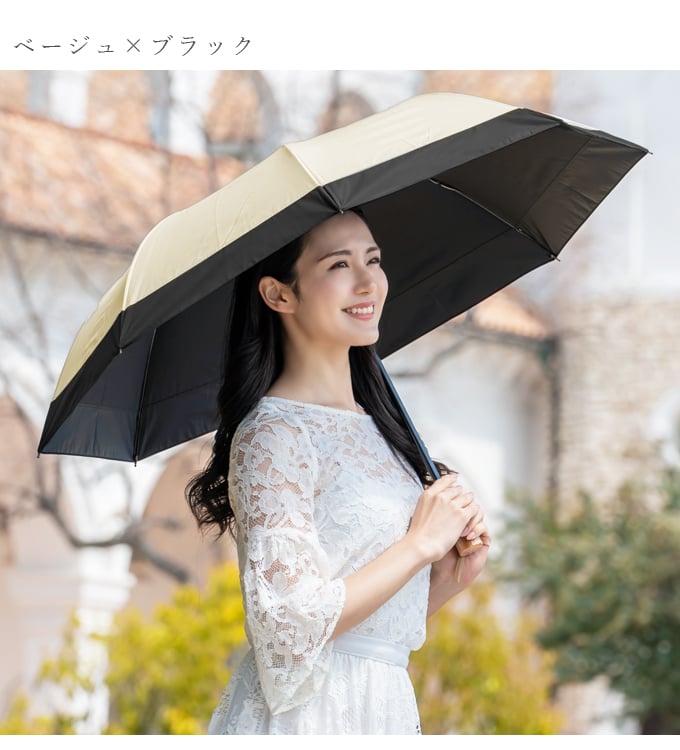 ロサブラン 日傘 折りたたみ 完全遮光 uv 晴雨兼用 軽量 2段