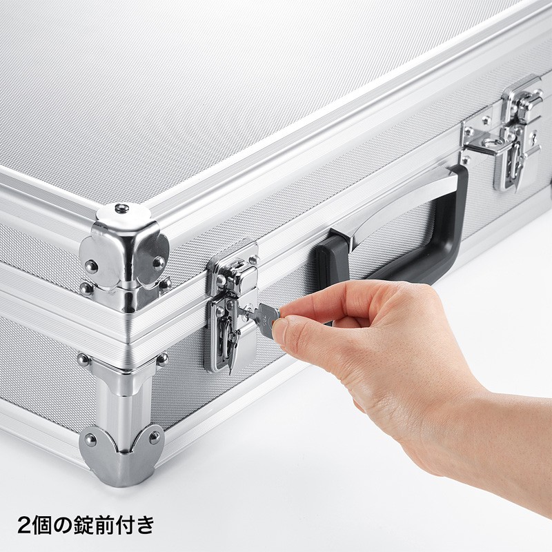 SANWA SUPPLY（サンワサプライ） アルミケース 鍵付き .錠前 南京錠
