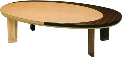 楕円 形 こたつ 国産 日本製 150×90cm 天然木 ナラ ウォールナット