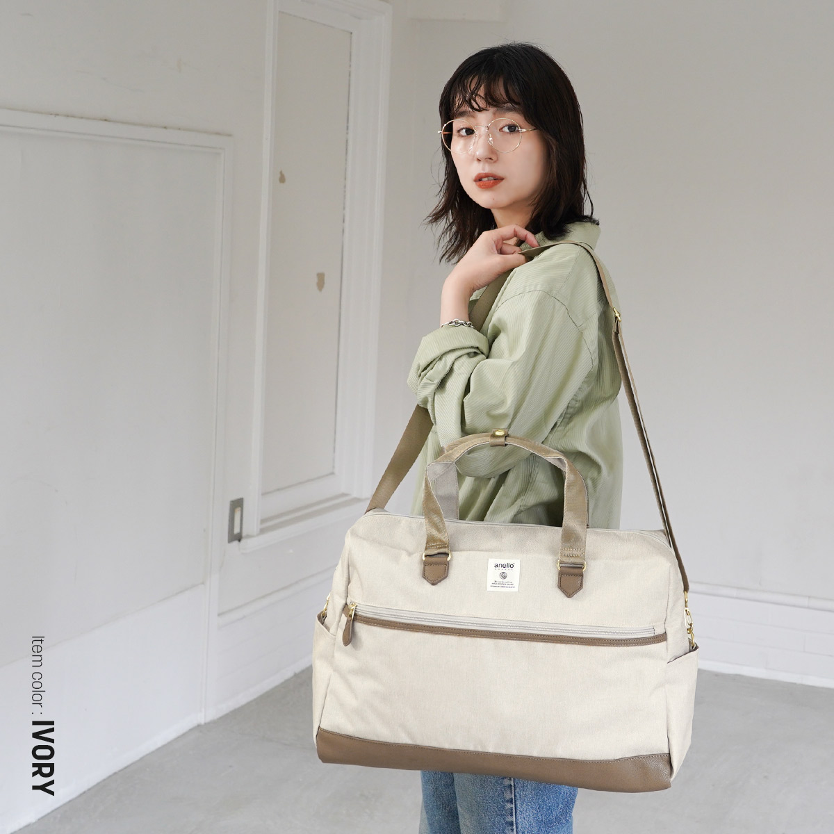 anello GRANDE ボストンバッグ 旅行 大容量 レディース 2泊 3泊 修学