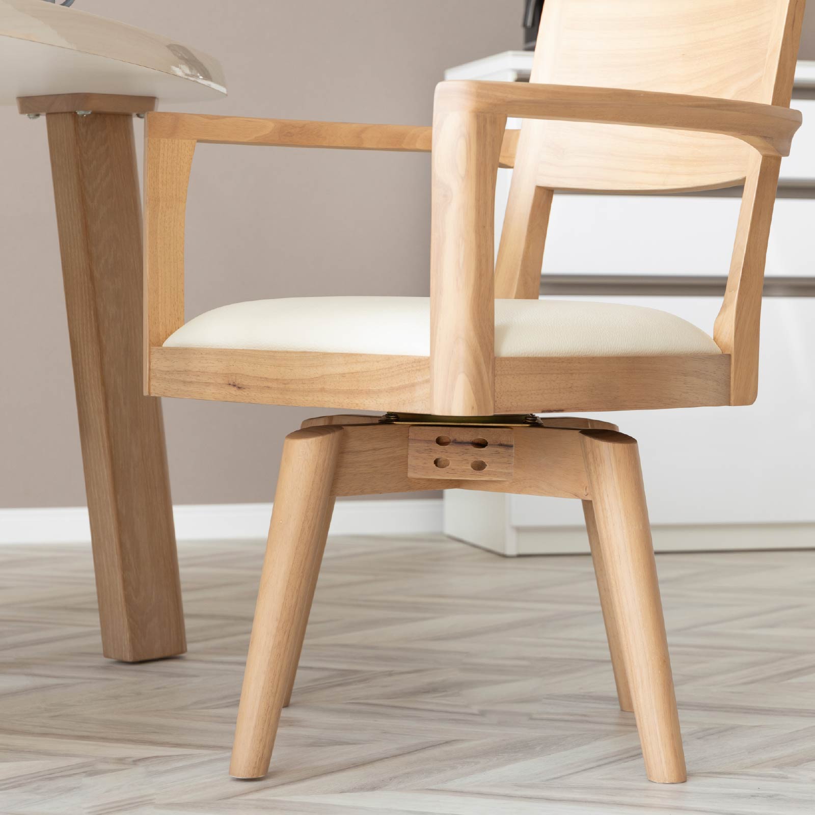 シギヤマ家具工業 ダイニングチェア 回転 肘付 おしゃれ 北欧 回転