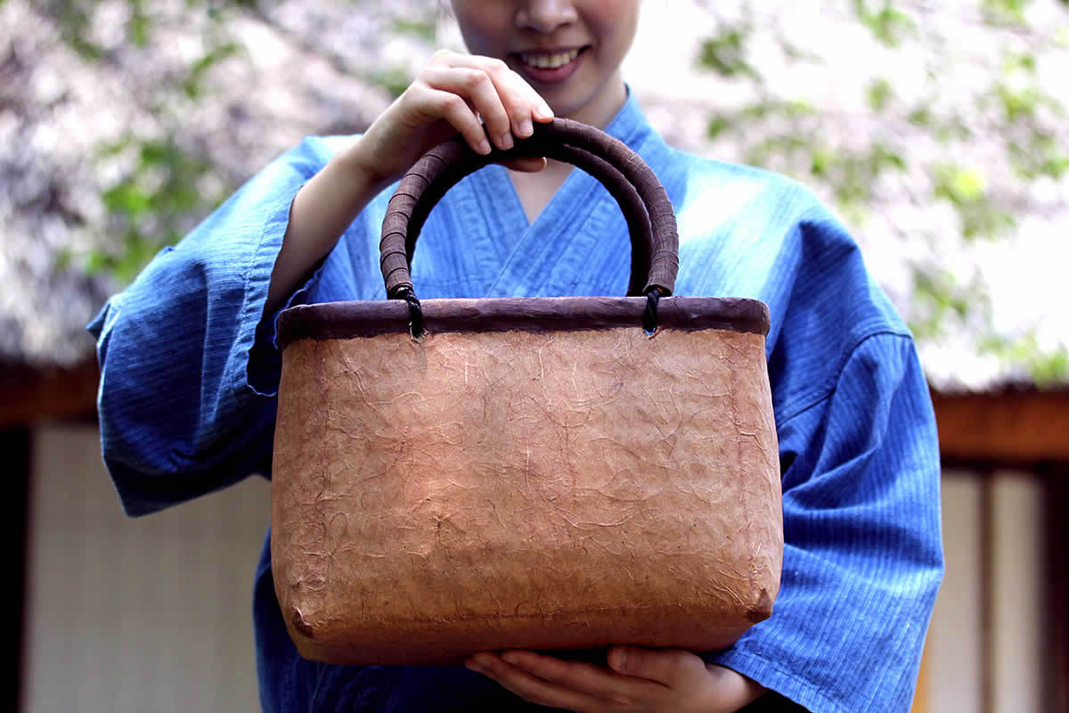 一閑張り買い物かご（大） : 虎斑竹専門店 竹虎 - 通販 - Yahoo