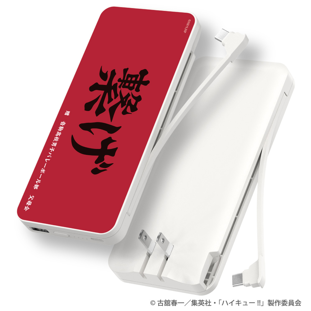 多摩電子工業 ハイキュー!! モバイルバッテリー 10000mAh 烏野高校 音