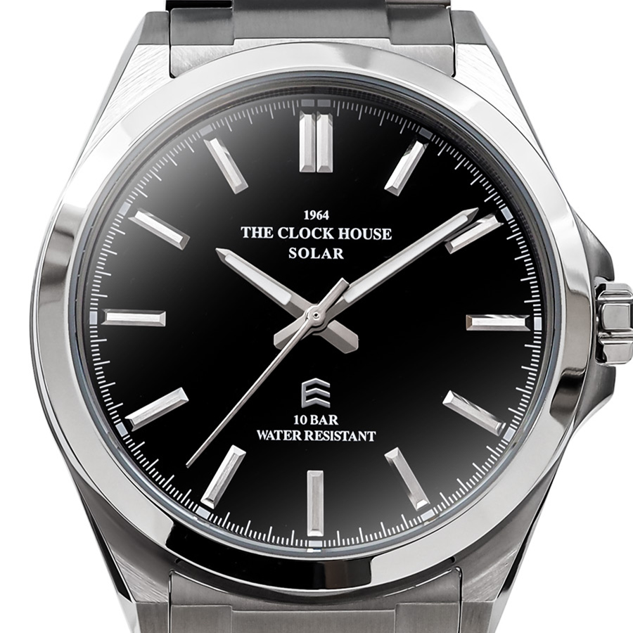 THE CLOCK HOUSE（ザ・クロックハウス） エッジ ソーラー 3針 グロス