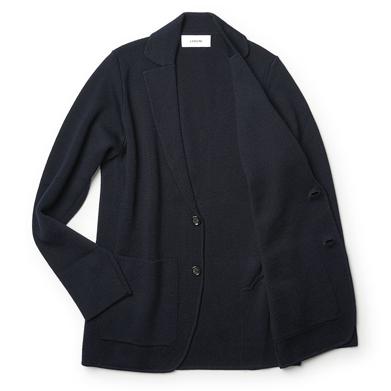 LARDINI（ラルディーニ） ニットジャケット ウール シングル 12ゲージ
