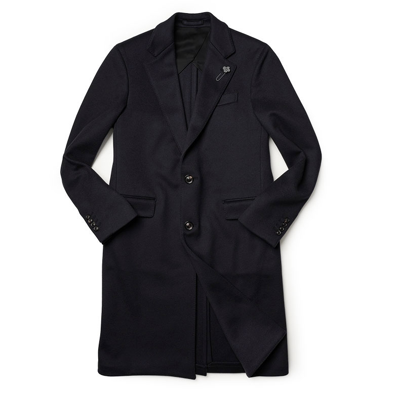 LARDINI（ラルディーニ） チェスターコート シングル ウール メルトン