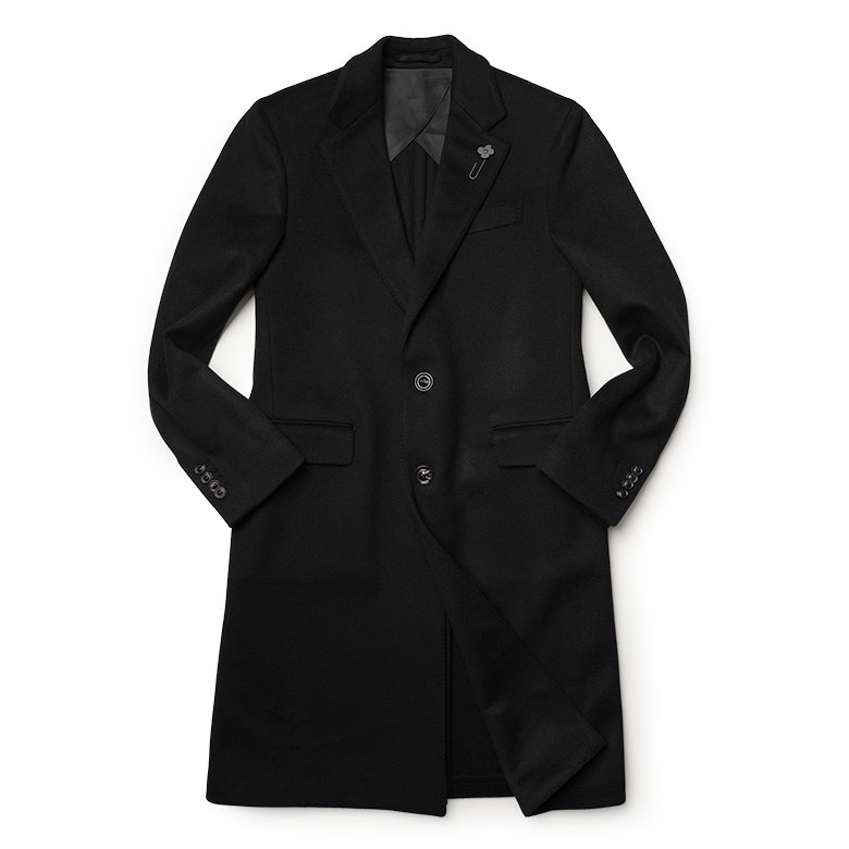 LARDINI（ラルディーニ） チェスターコート シングル ウール メルトン