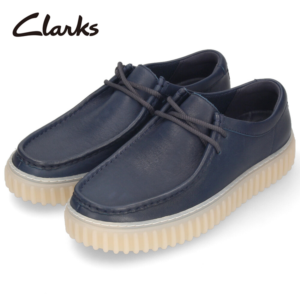 Clarks（クラークス） レザー スエード スニーカー メンズ Torhill Lo