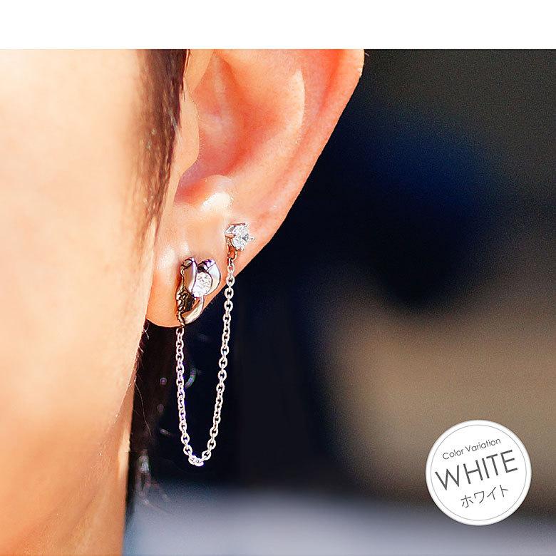 2つ穴用ステンレス製ダブルピアス spi0088 ステンレスアクセサリー