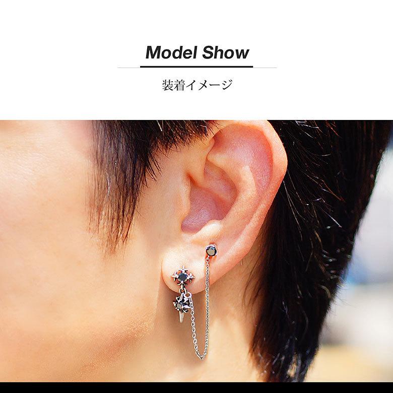 ステンレス製クロスピアス spi0090 ステンレスアクセサリー 片耳用