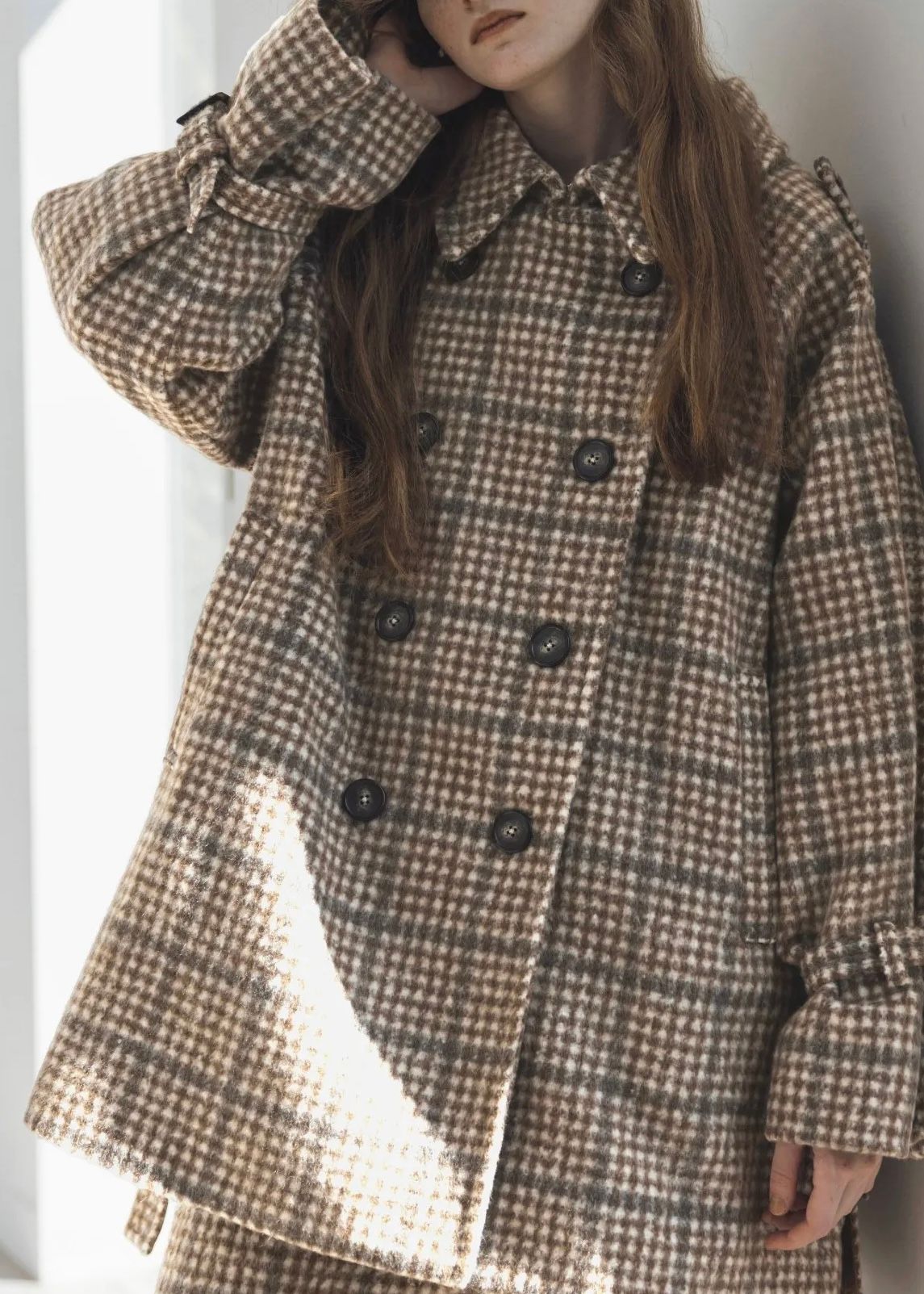 WILLFULLY - middle shaggy volume sleeve trench coat / ミドル