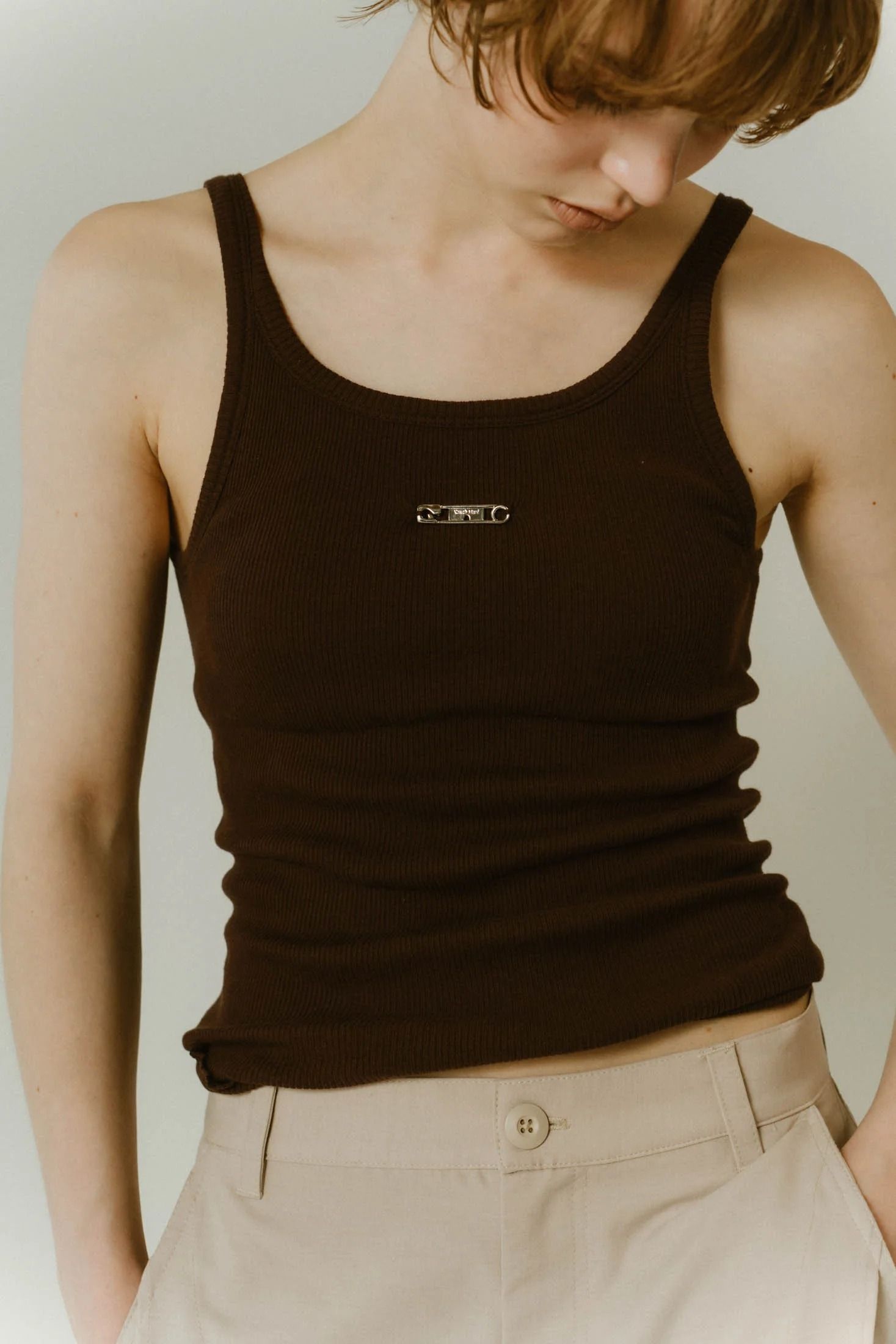 Knuth Marf - 【KnuthMarf × PALM】cap in rib tank top / カップイン