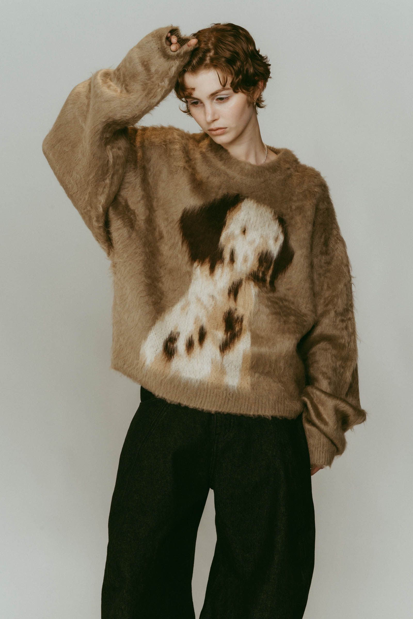 Knuth Marf - dalmatian shaggy knit(unisex) / ダルメシアン シャギー