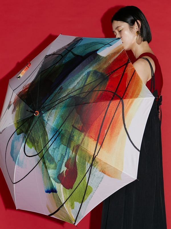 UN3D. - LINE ART UMBRELLA / ラインアートアンブレラ (ホワイト) / 傘