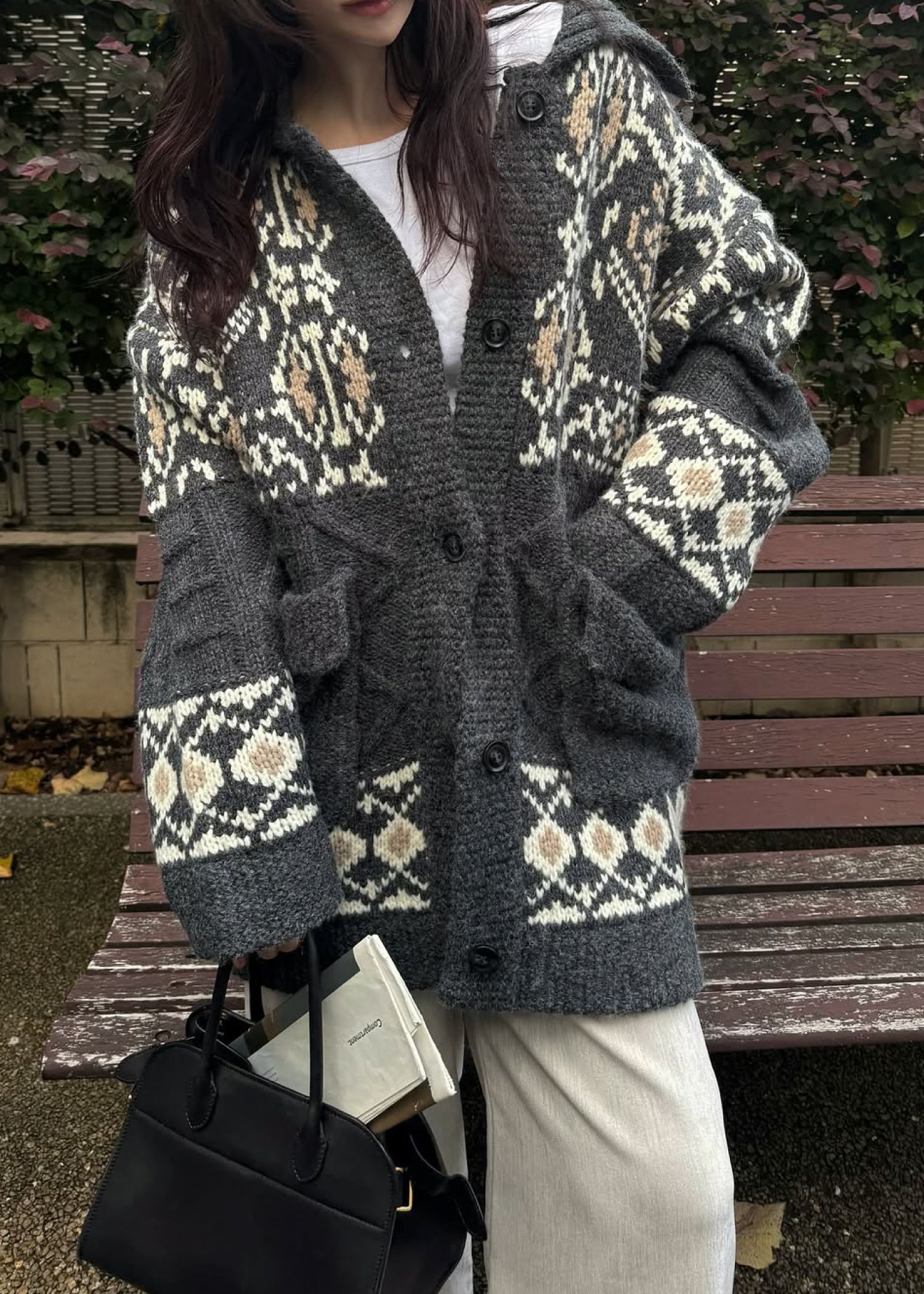WILLFULLY - nordic pattern knit cowichan jacket / ノルディック