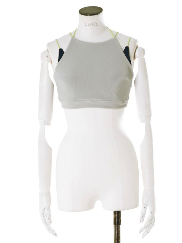 UN3D. - LAYERED BRA TOP / レイヤードブラトップ (グレー) / 水着