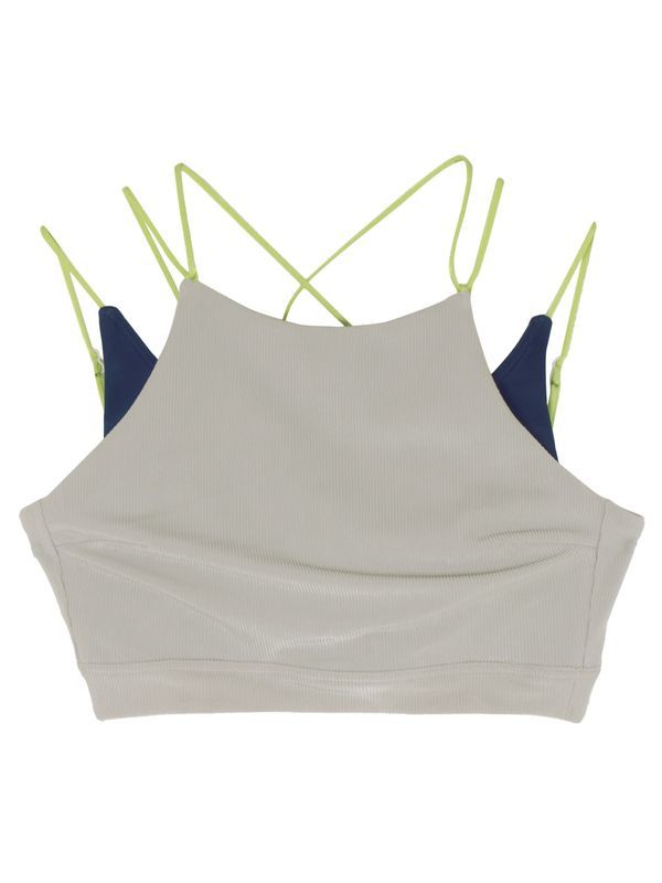 UN3D. - LAYERED BRA TOP / レイヤードブラトップ (グレー) / 水着