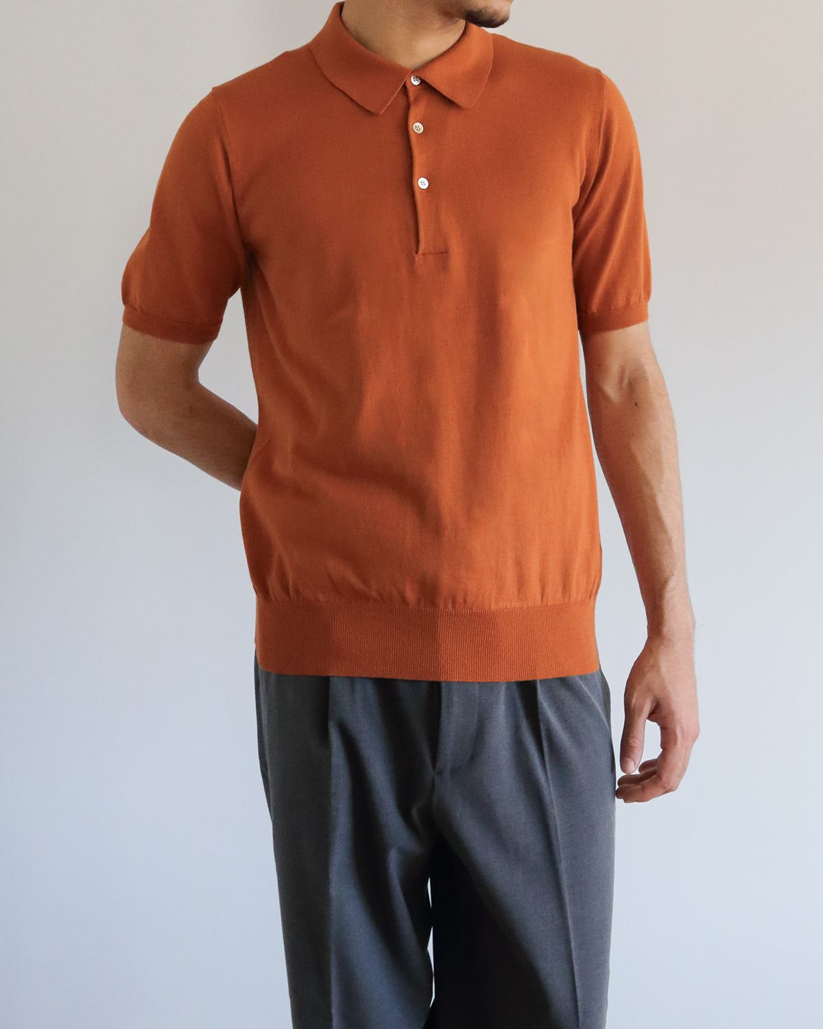 UNISEX】14G天竺 コットン 半袖ポロ SL8S-556-S9