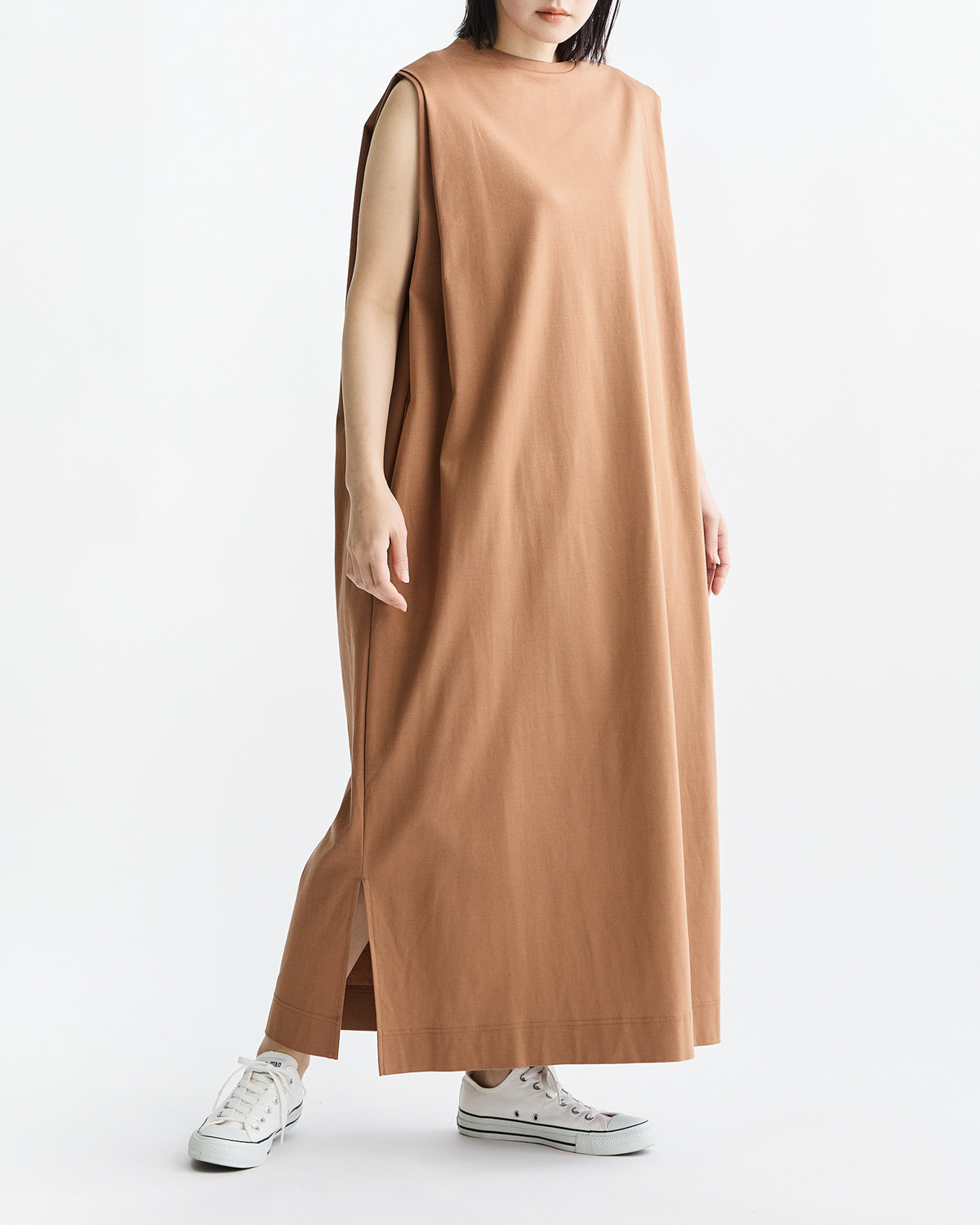 WOMEN】コットン コンパクトスーピマポンチ タックショルダー