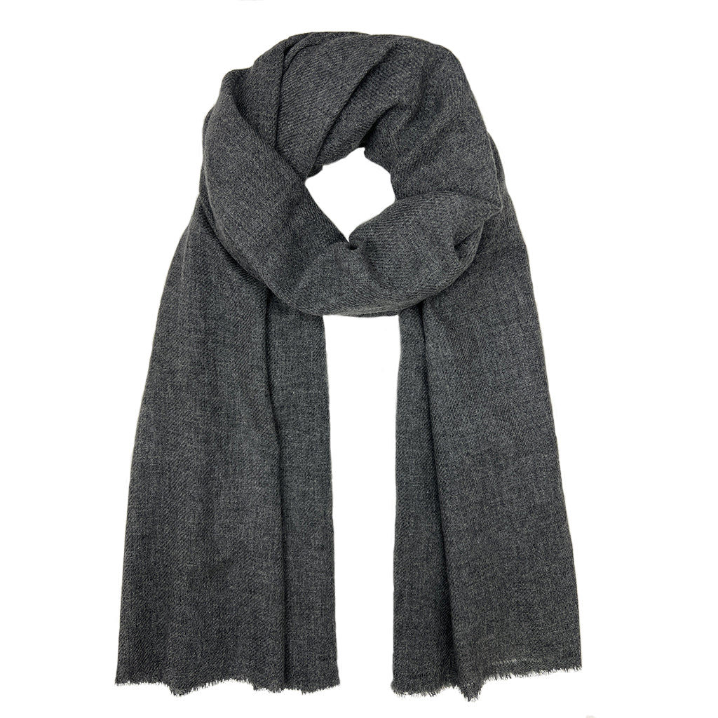 Shop Handmade Charcoal Cashmere Scarf | Fair Trade | Slate + Salt