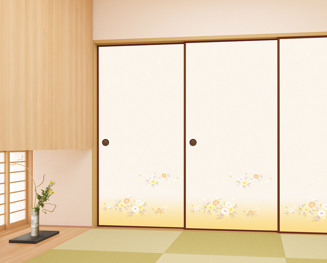 襖紙｜新鳥の子襖紙 山水第25集｜No.208｜ルノン株式会社