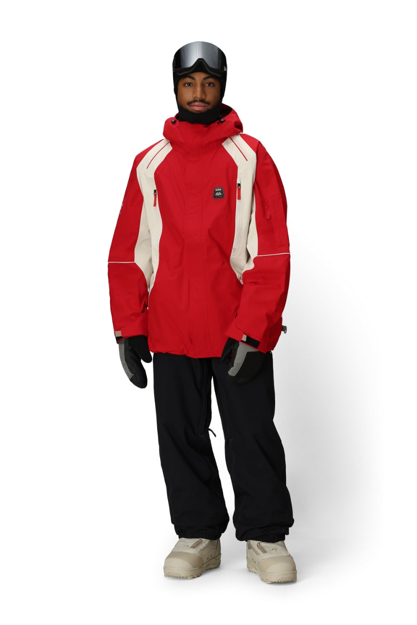 686 ロクハチロク MENS 2002 X3 SHELL JACKET TRUE RED COLORBLOCK 25