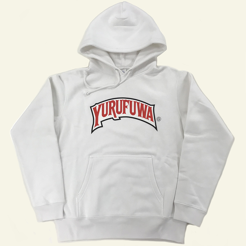 ゆるふわギャングBW Logo フーディー 白 | ゆるふわギャング（YURUFUWA