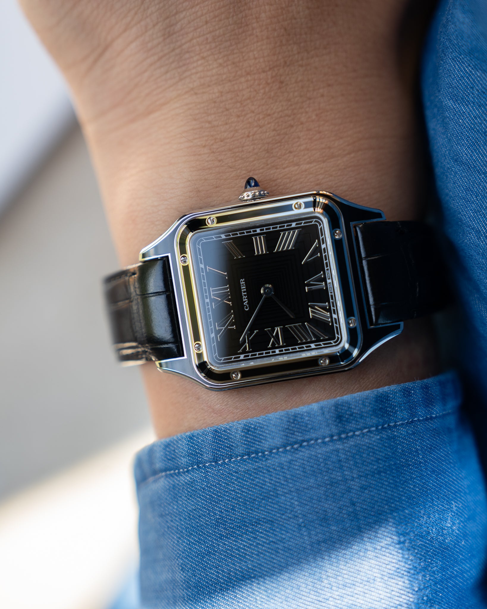 カルティエ サントス デュモン WSSA0046 - ブラックラッカー - フル