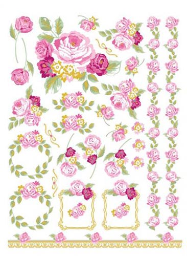 ガラス用】ラグジュアリーローズ転写紙 - 商品 | 日本ヴォーグ社