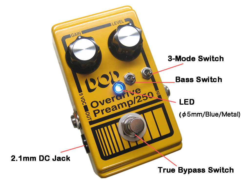 DOD 250/YJM308 ”Real Grey Mod” (持込みMOD)【ART Custom Pedal