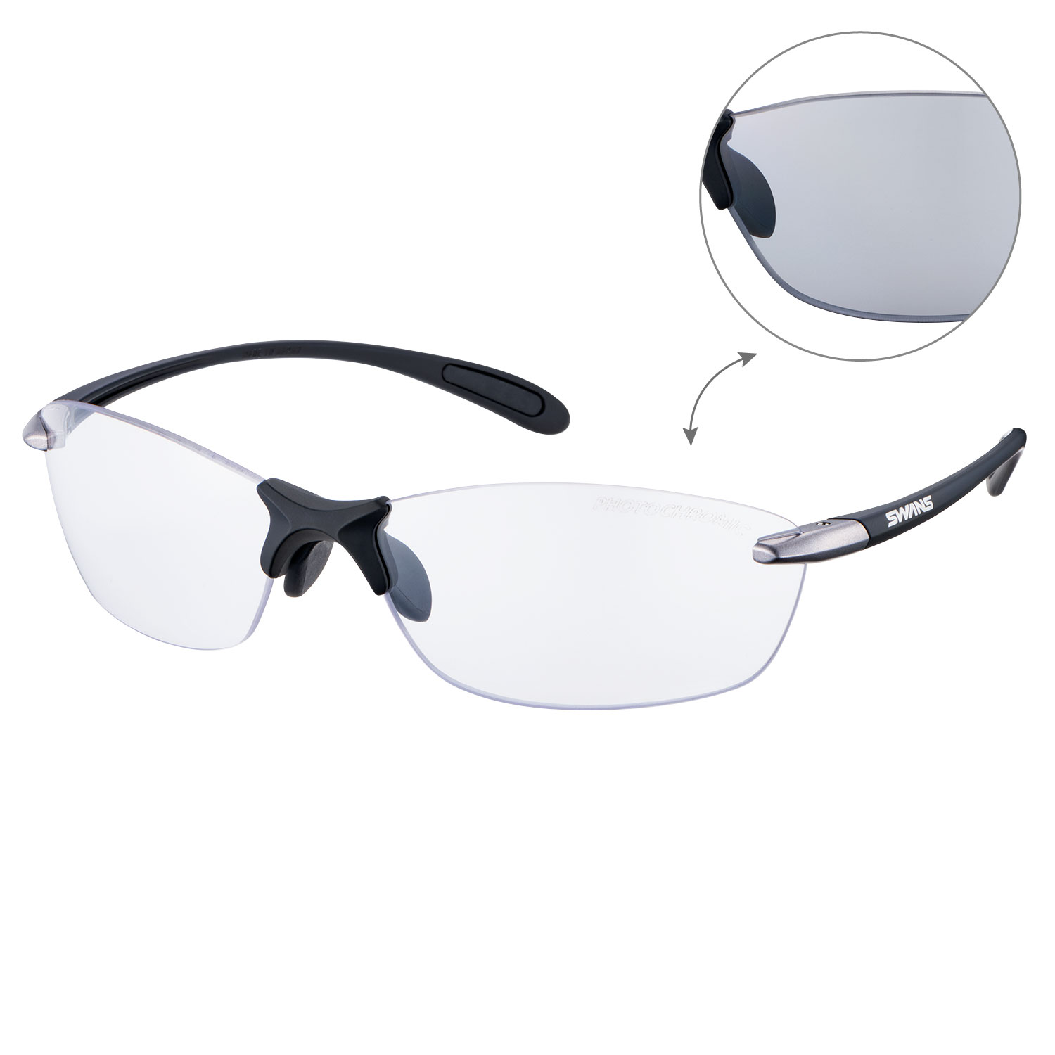 Airless-Leaf fit 調光レンズモデル [SALF-0066 MBK ] | 【公式】SWANS