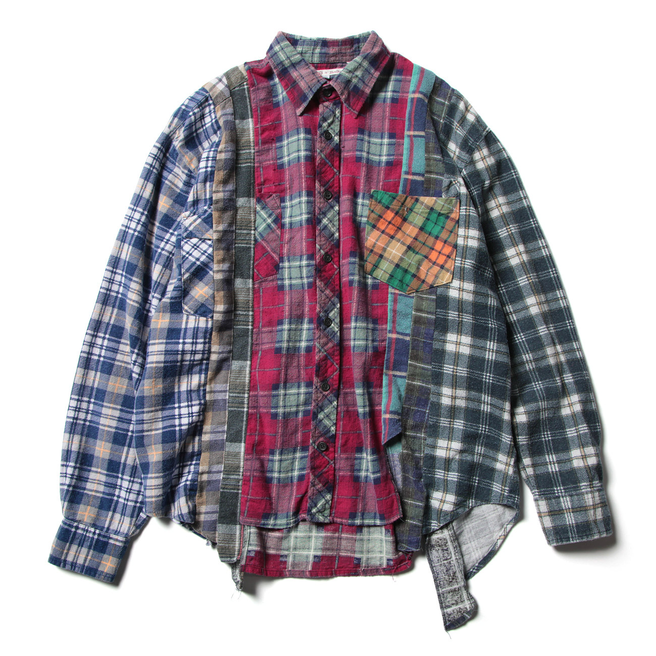 Rebuild by Needles チェックシャツ　Mサイズ M] Needles Rebuild 7 Cut Oversized Flannel Shirt – StylisticsJapan.com