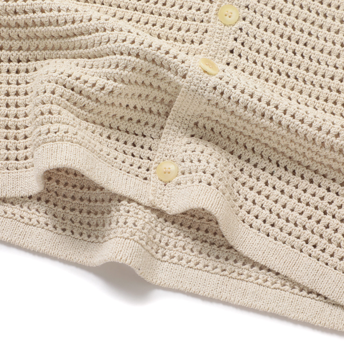 AURALEE / オーラリー | TUSSAH SILK COTTON MESH KNIT CARDIGAN