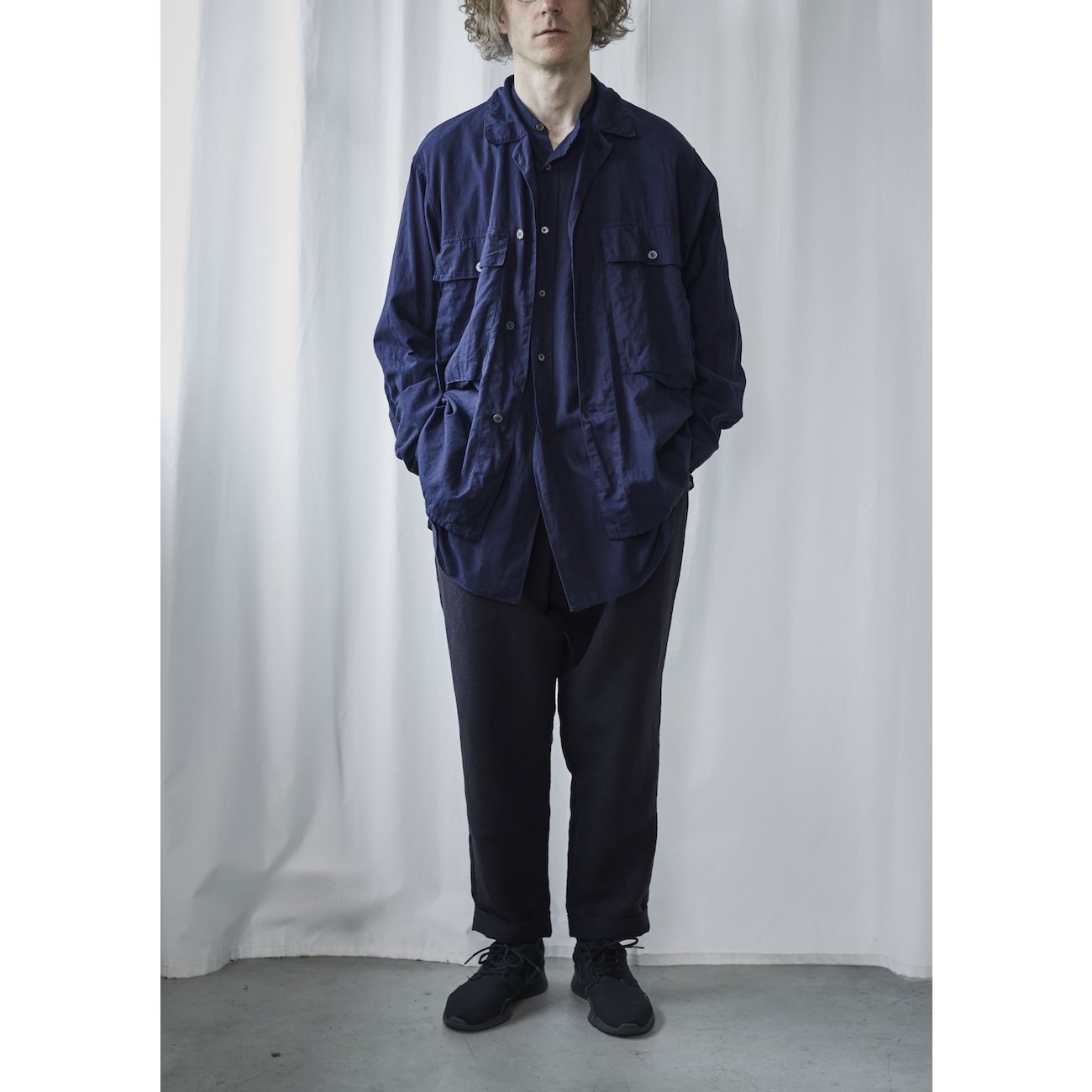 COMOLI / コモリ | ベタシャン ユーティリティージャケット - Navy